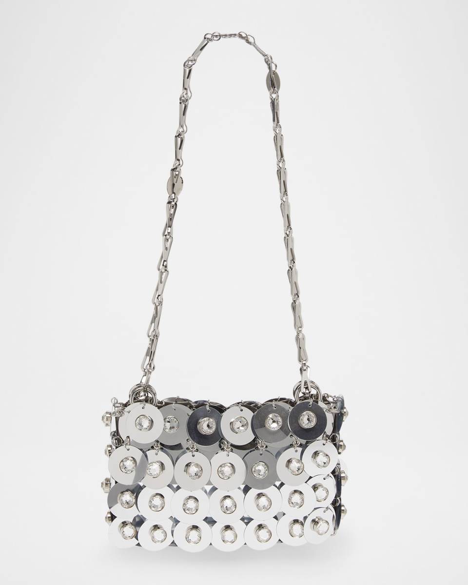Sac a Main Embellished Disc Shoulder Bag